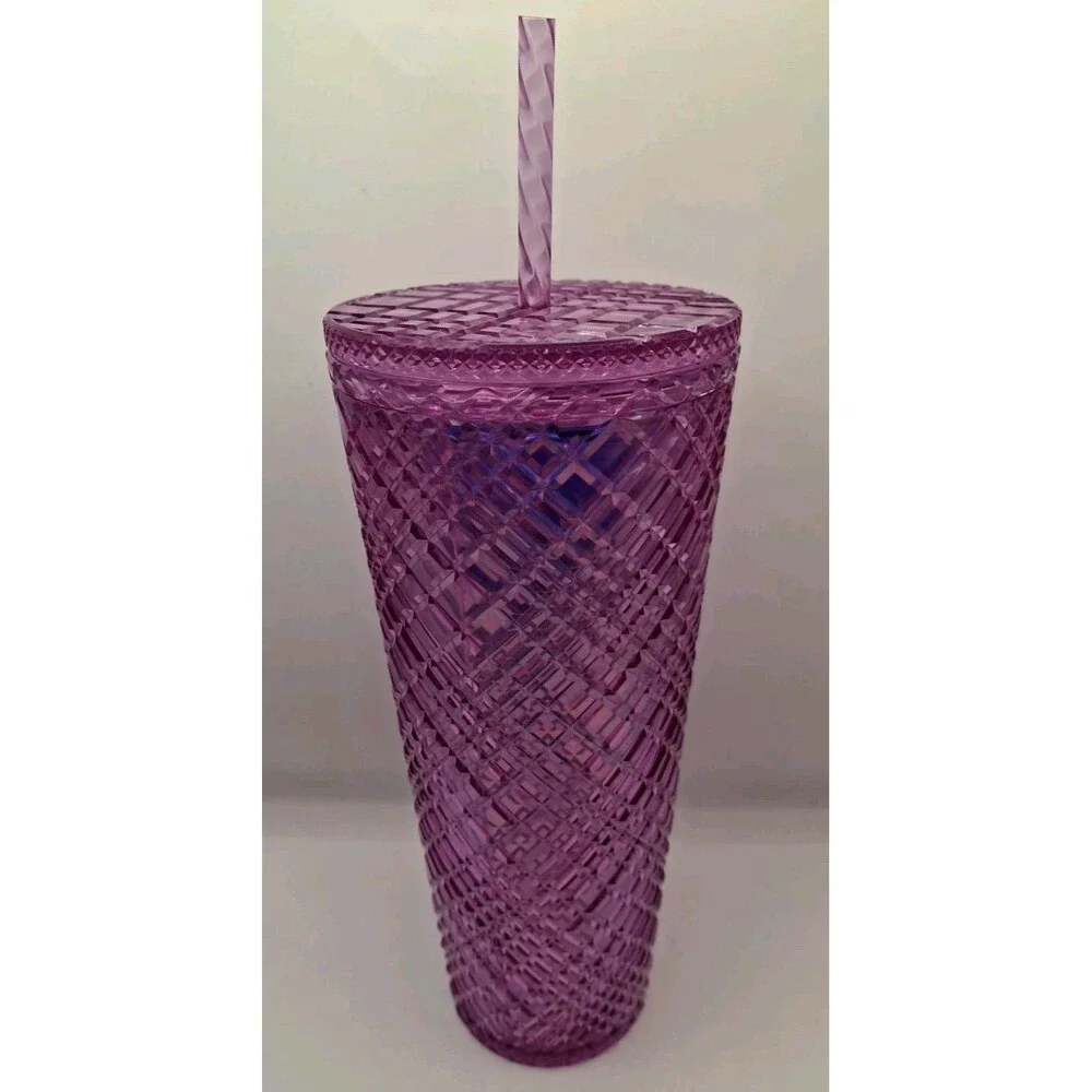Starbucks Iridescent Jeweled Purple Taffy 2023 24oz Venti Cold Cup Tumbler